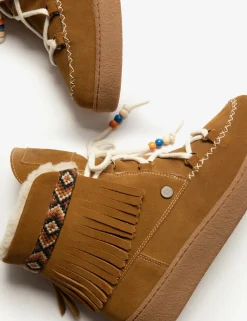 Penelope Chilvers Cabin Suede Wool-Lined Boot