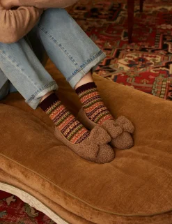 Penelope Chilvers Celeste Shearling Bow Slipper