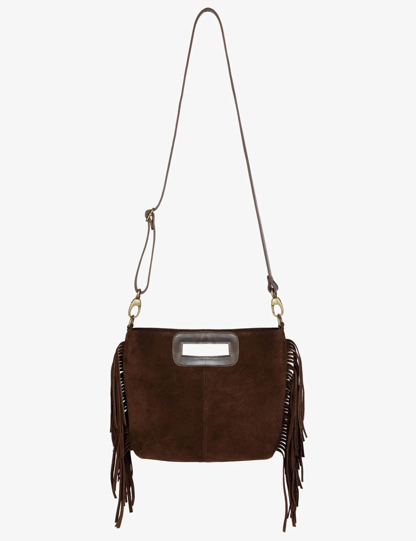 Penelope Chilvers Fringe Handy Suede Bag