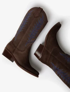 BOY Penelope Chilvers Goldie Embroidered Cowboy Boot