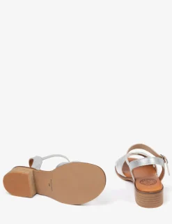 Penelope Chilvers Heeled Shepherdess Metallic Leather Sandal