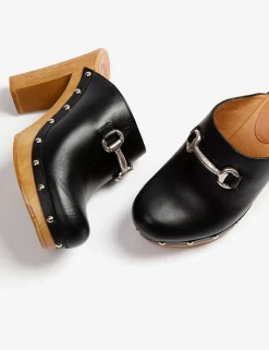 Penelope Chilvers High Horsebit Leather Clog