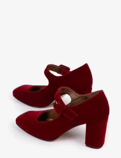 Penelope Chilvers High Mary Jane Velvet Shoe