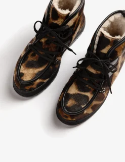 Penelope Chilvers Incredible Tortoiseshell Shearling-Lined Boot