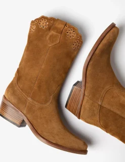 BOY Penelope Chilvers Jesse Broderie Suede Cowboy Boot