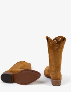 BOY Penelope Chilvers Jesse Broderie Suede Cowboy Boot