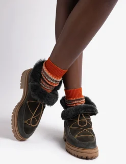 Penelope Chilvers Lomond Suede Shearling-Lined Boot