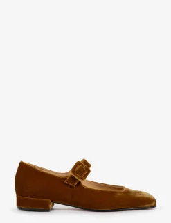 Penelope Chilvers Low Mary Jane Velvet Shoe