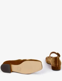 Penelope Chilvers Low Mary Jane Velvet Shoe