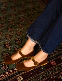 Penelope Chilvers Low Mary Jane Velvet Shoe