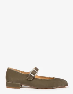 Penelope Chilvers Low Mary Jane Velvet Shoe