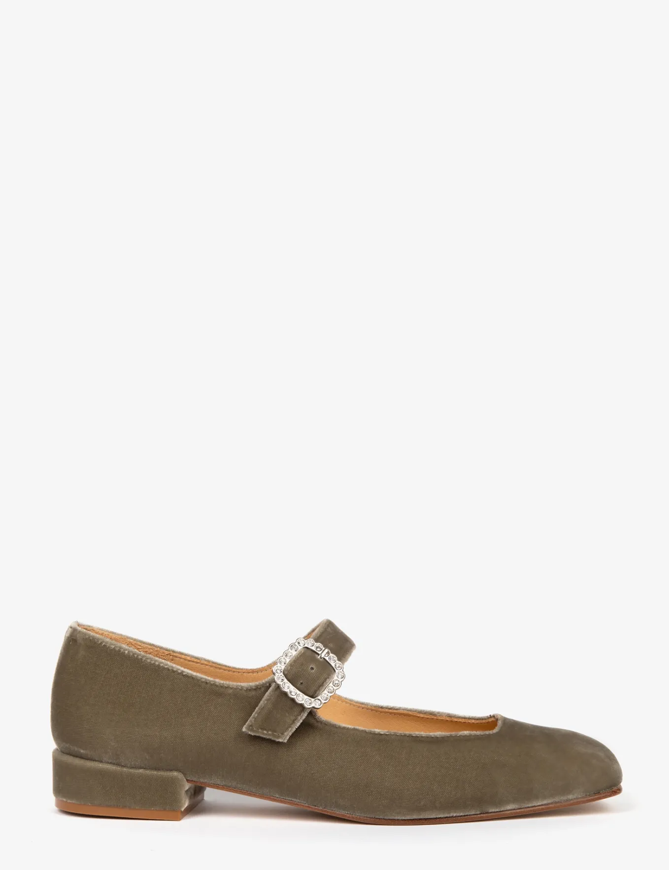 Penelope Chilvers Low Mary Jane Velvet Shoe