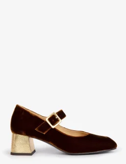 Penelope Chilvers Mid Mary Jane Velvet Shoe