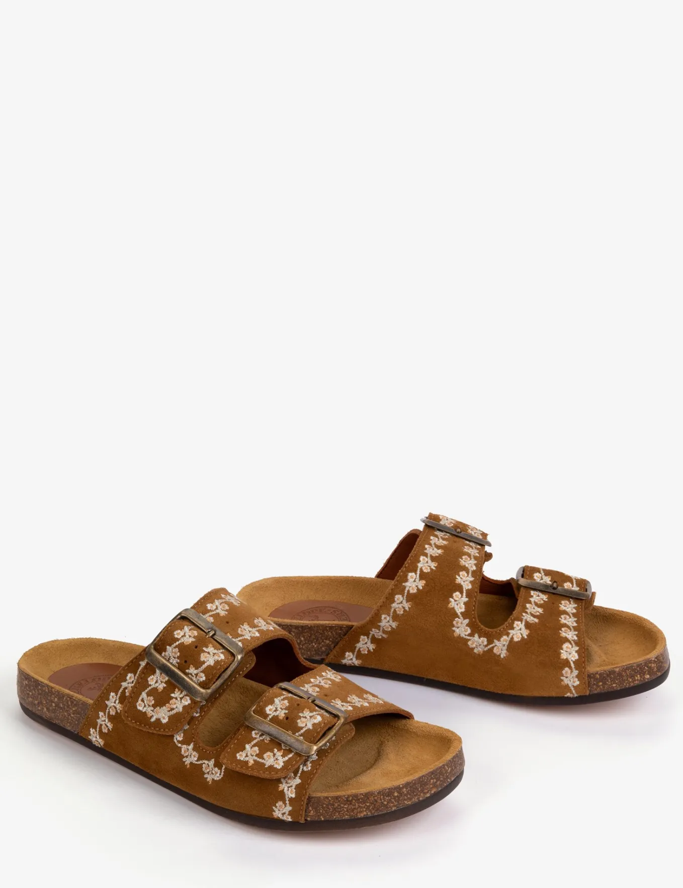 Penelope Chilvers Pool Suede Embroidery Slide