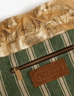 Penelope Chilvers Puffball Leather Clutch
