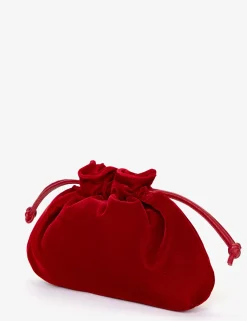Penelope Chilvers Puffball Velvet Clutch