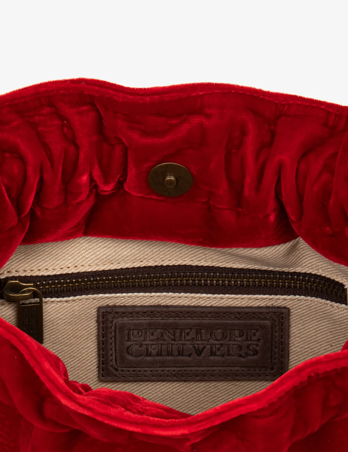 Penelope Chilvers Puffball Velvet Clutch