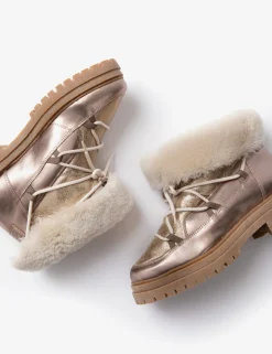 Penelope Chilvers Stornoway Metallic Shearling-Lined Boot